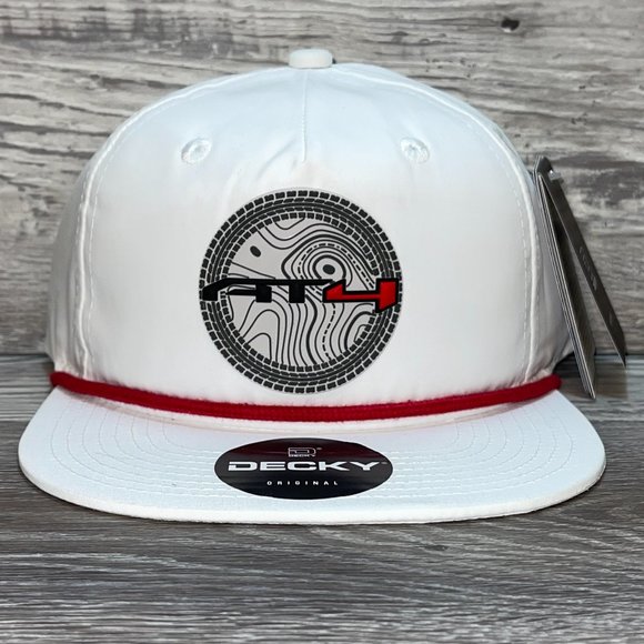 GMC AT4 Topo 3D Classic Rope Hat- White/ Red - Picture 1 of 4